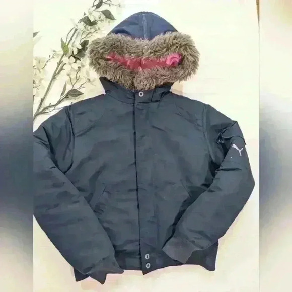 Puma Navy Heavyweight Puffer Jacket - Picture 1 of 3